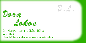 dora lokos business card
